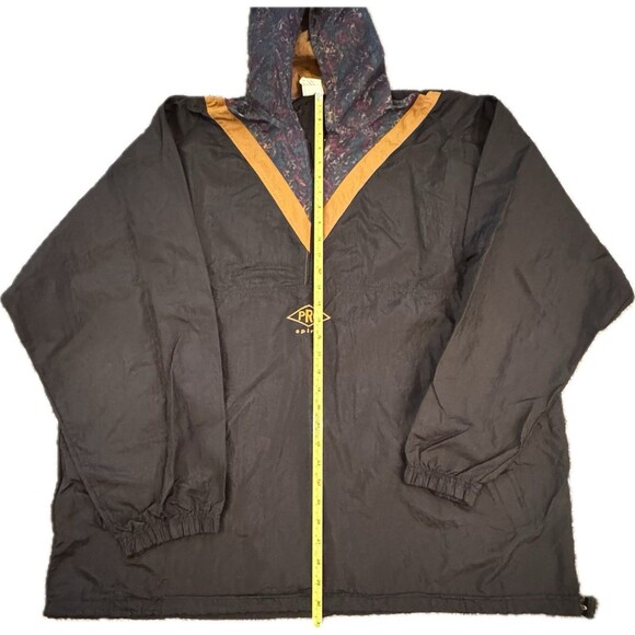 Vintage Pro Spirit 1/2 Zip Windbreaker Jacket Men’s XL Black – Retro 90s Style - Picture 3 of 10